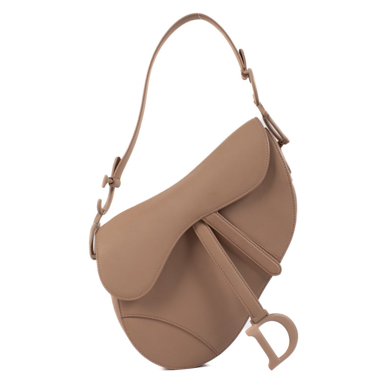 Authentic second hand Christian Dior Blush Ultramatte Calfskin Saddle Bag on www.labellov.com