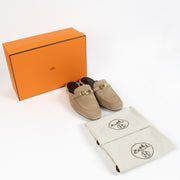 authentic preloved Hermès Beige Oz Mules on labellov.com