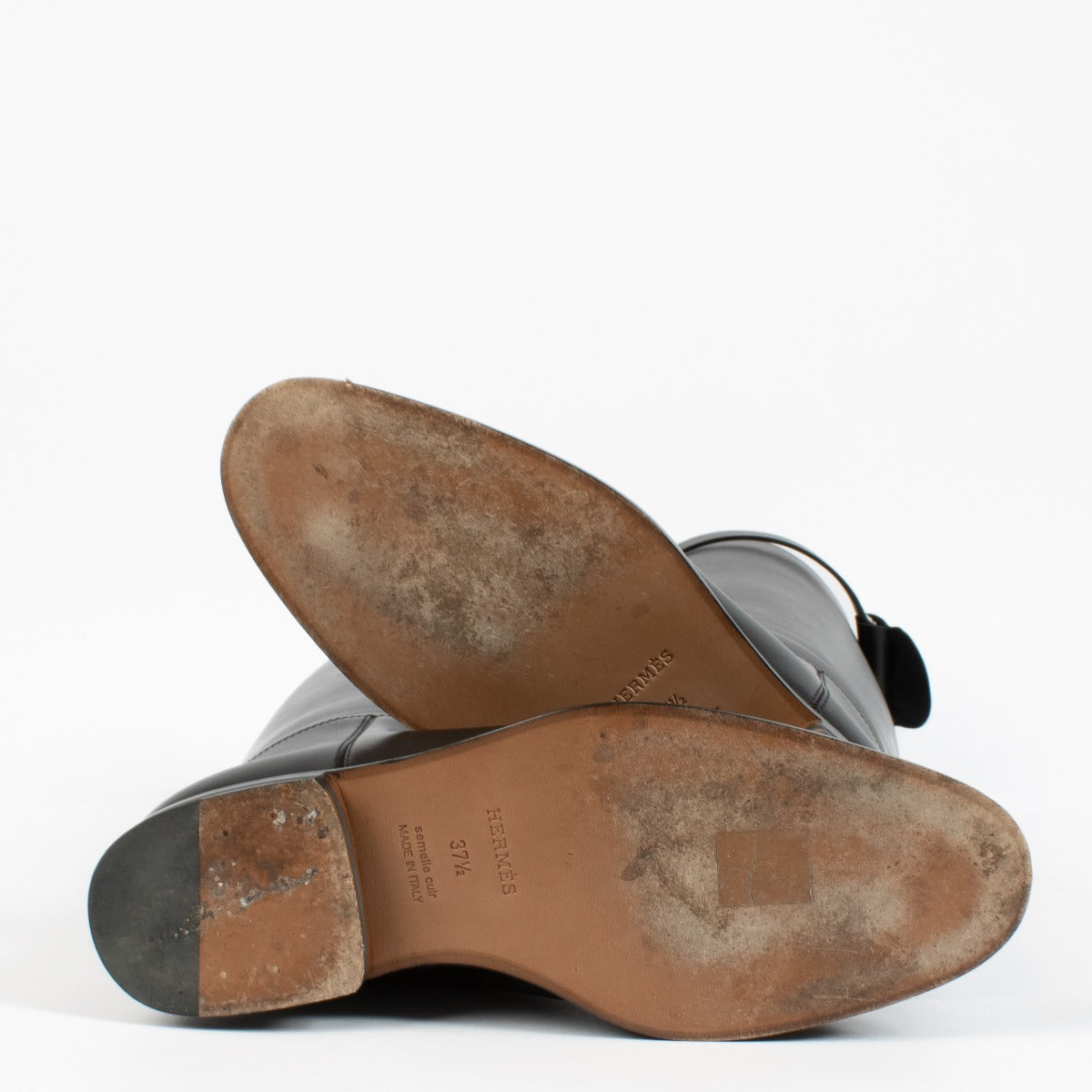 shop 100% authentic second hand Hermès Black Leather Jumping Boots - Size 37 1/2 on Labellov.com