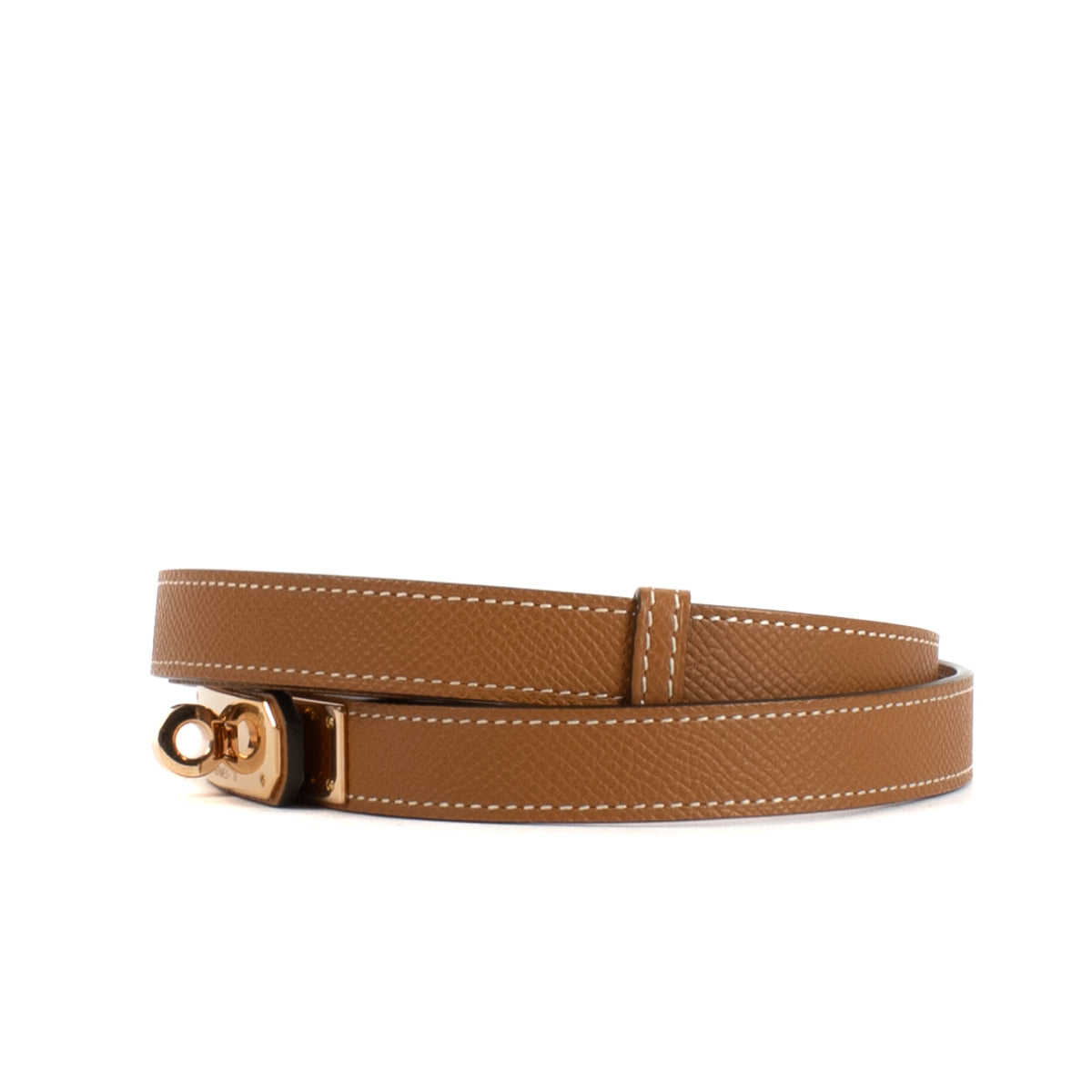 Hermès Gouden Epsom Lederen Kelly 18 Riem