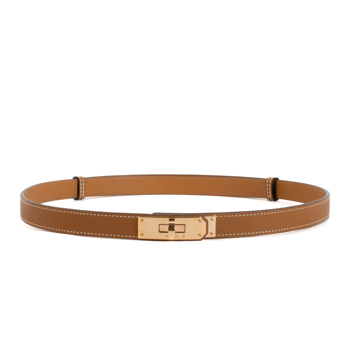 Hermès Gouden Epsom Lederen Kelly 18 Riem