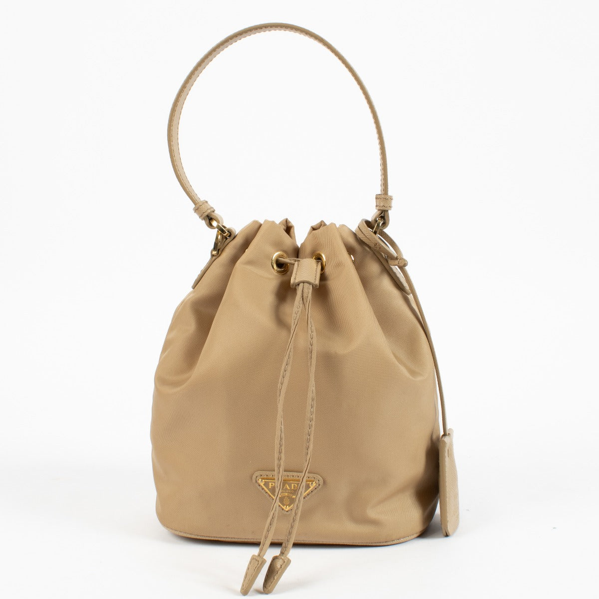 Prada Desert Beige Nylon Re-Edition 1978 Bucket Bag