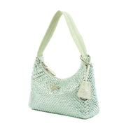 shop 100% authentic second hand Prada Green Crystal Satin Re-Edition 2000 Bag on Labellov.com