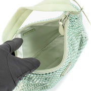 shop 100% authentic second hand Prada Green Crystal Satin Re-Edition 2000 Bag on Labellov.com