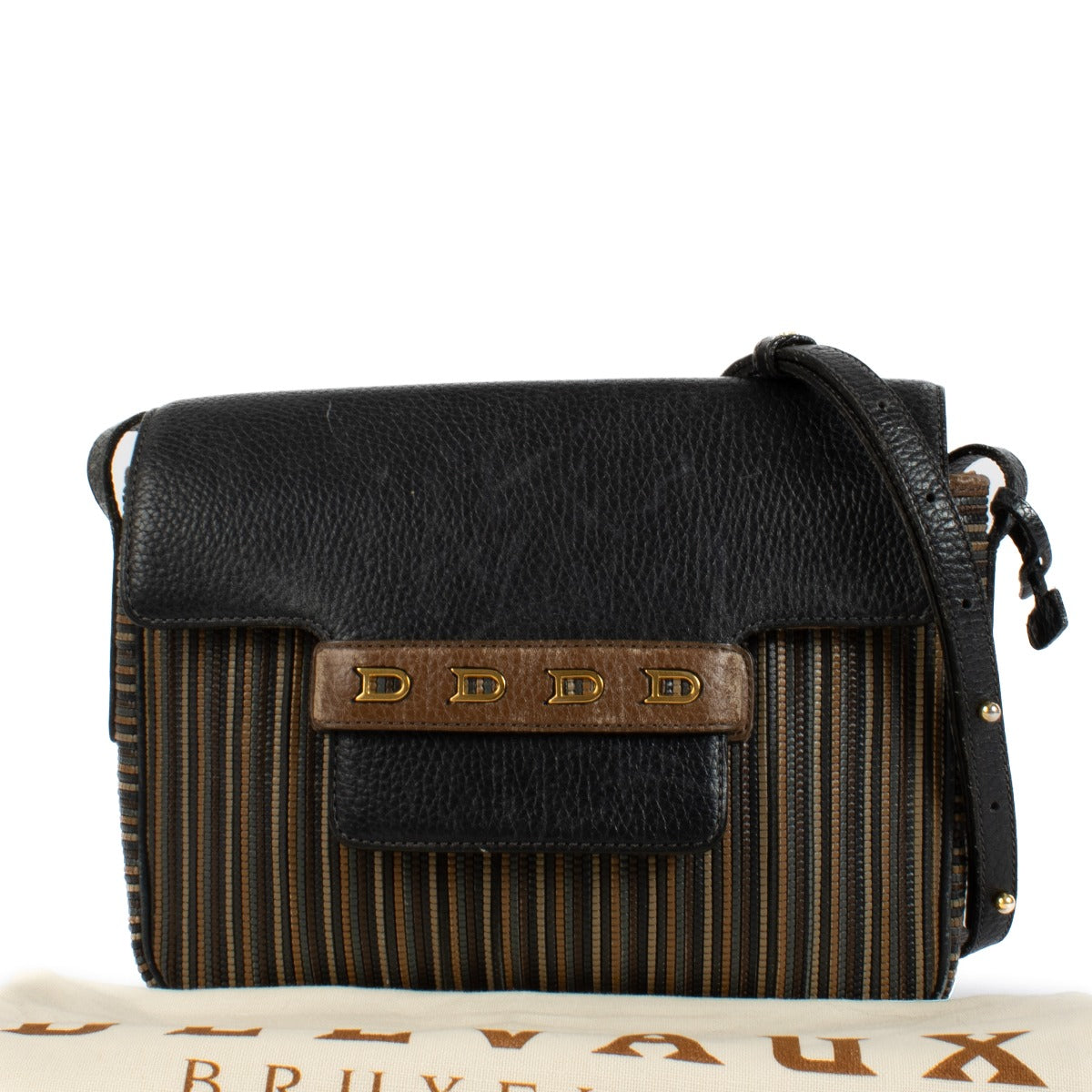 Shop 100% authentic Delvaux Blue Toile De Cuir Crossbody at Labellov.com.