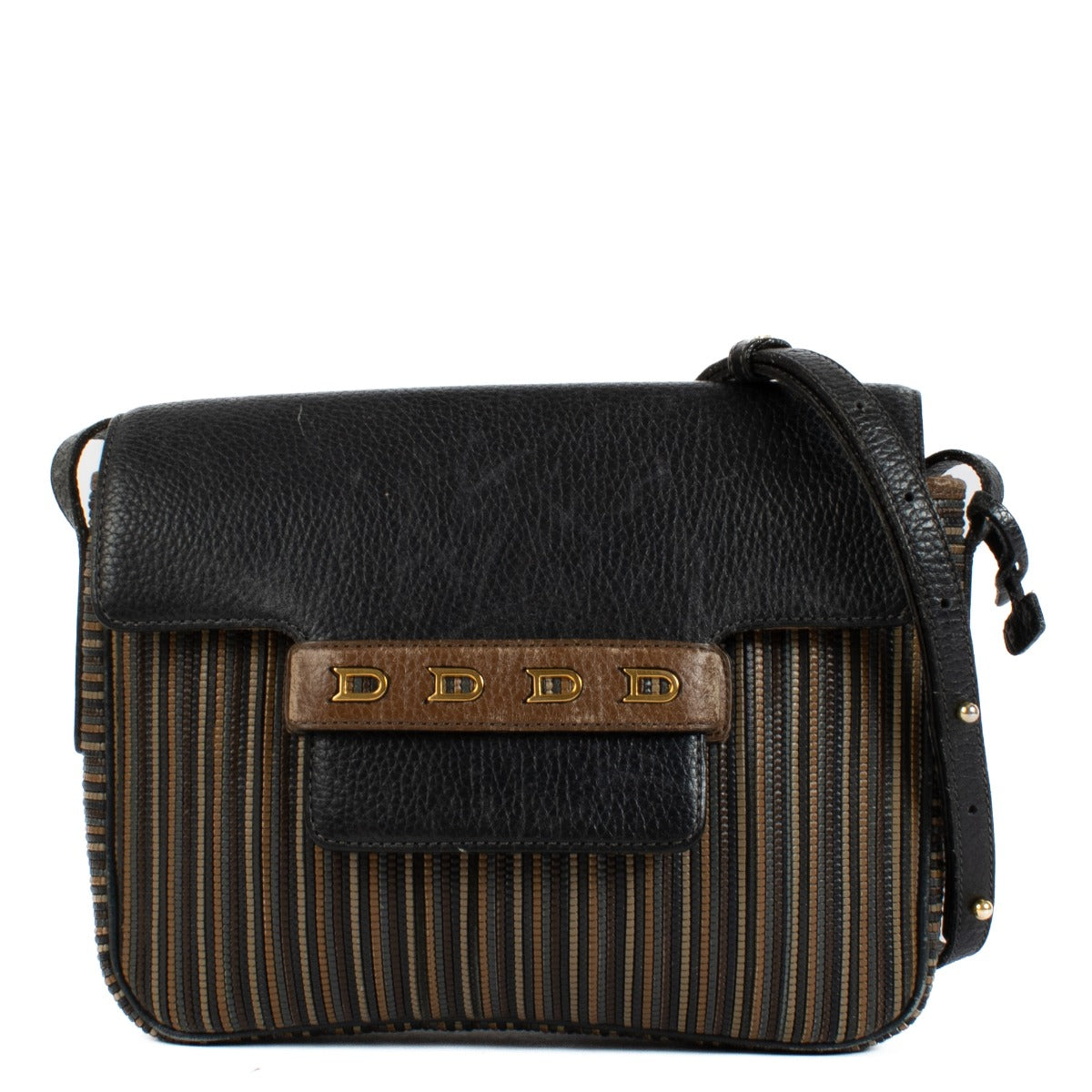 Shop 100% authentic Delvaux Blue Toile De Cuir Crossbody at Labellov.com.