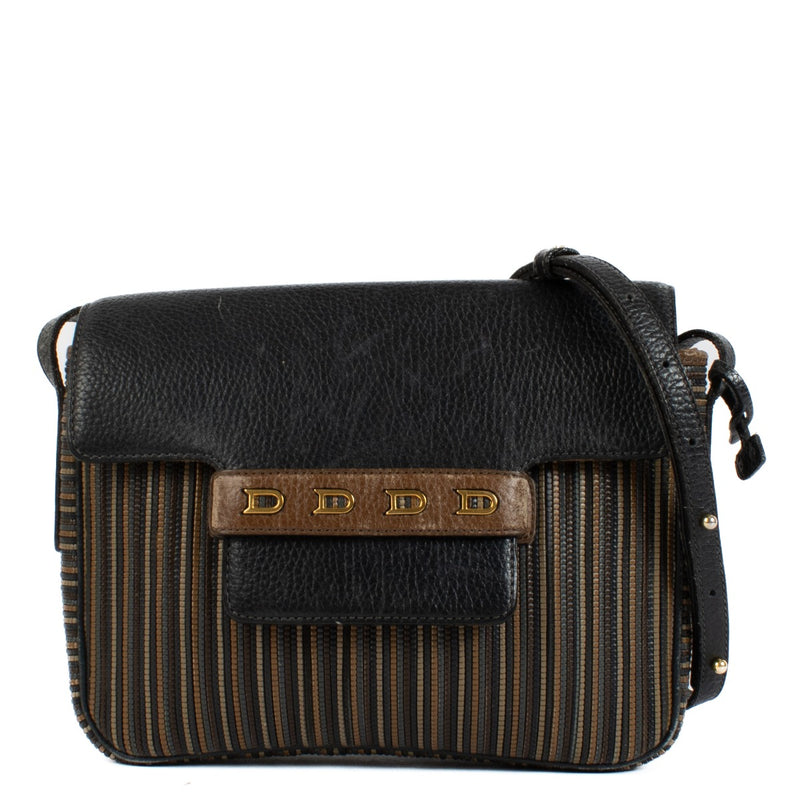 Shop 100% authentic Delvaux Blue Toile De Cuir Crossbody at Labellov.com.