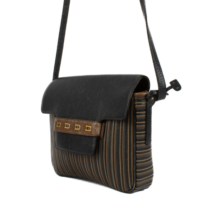 Shop 100% authentic Delvaux Blue Toile De Cuir Crossbody at Labellov.com.
