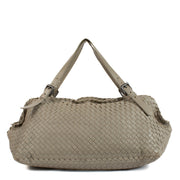 Shop safe online at Labellov in Antwerp, Brussels and Knokke this 100% authentic second hand Bottega Veneta Beige Intrecciato Boston Bag