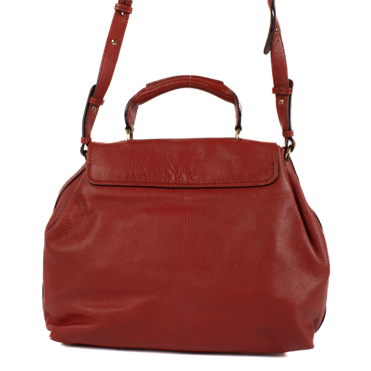 Chloé Red Leather Elsie Satchel Bag