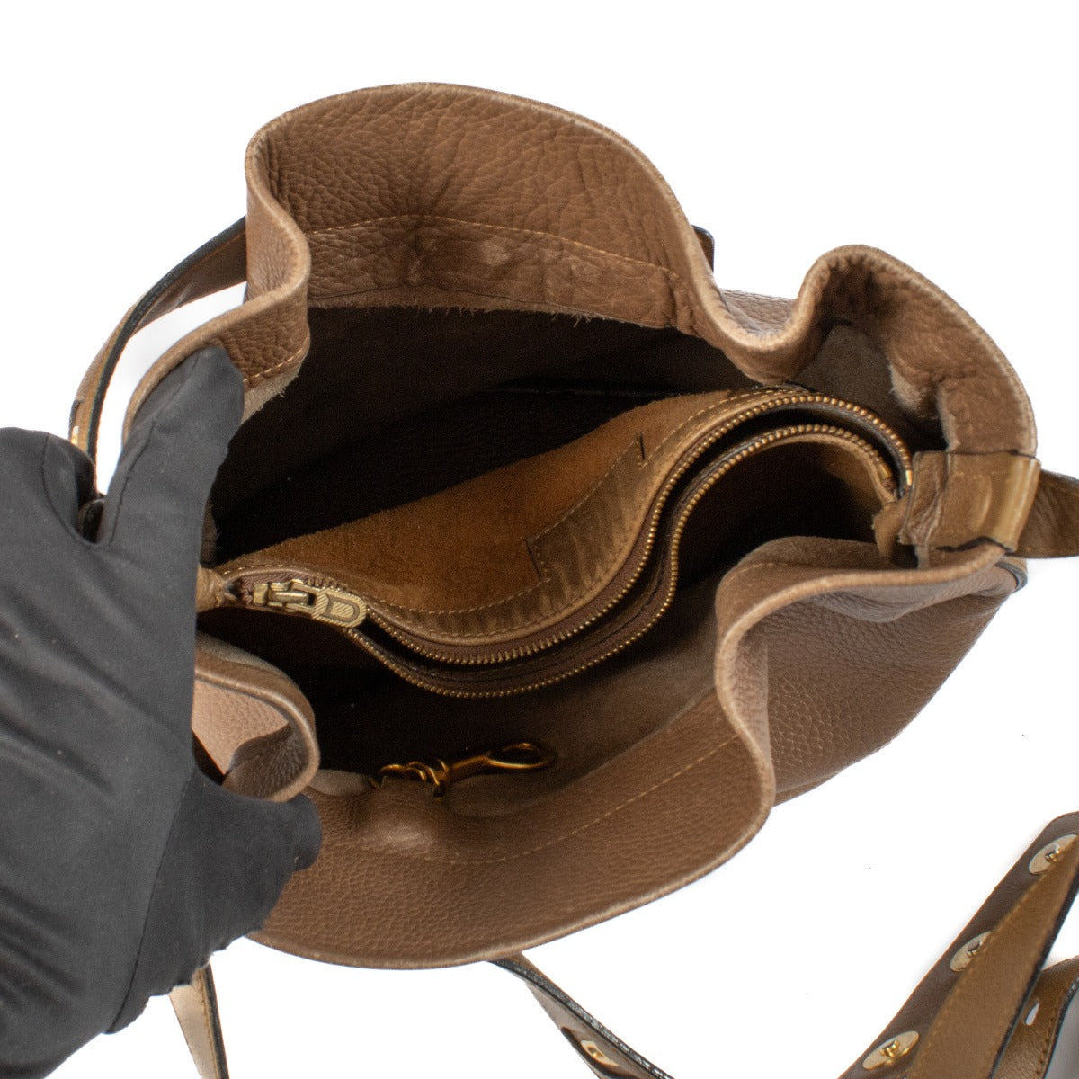 Shop 100% authentic Delvaux Brown Calicot Bucket Bag at Labellov.com.