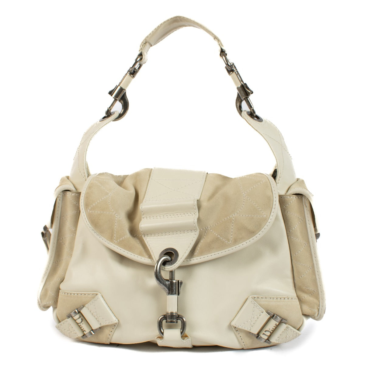 Christian Dior White Rebelle Bag