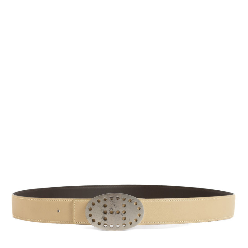 Shop safe online at Labellov in Antwerp, Brussels and Knokke this 100% authentic second hand Hermès Reversible Beige Evelyn Belt - Size 100