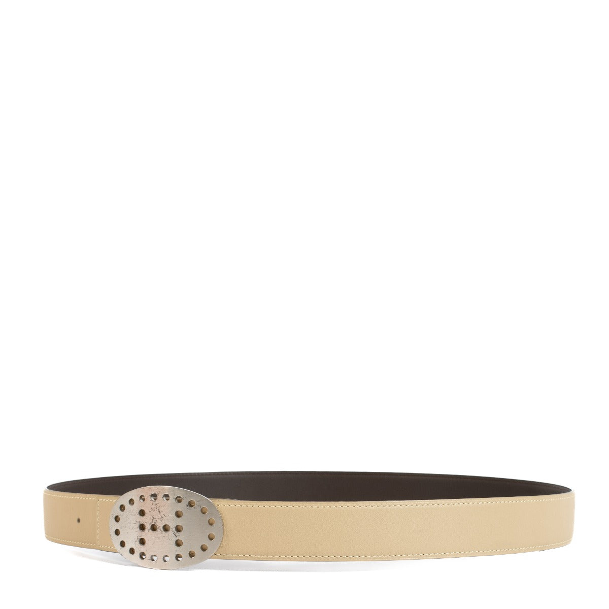 Shop safe online at Labellov in Antwerp, Brussels and Knokke this 100% authentic second hand Hermès Reversible Beige Evelyn Belt - Size 100