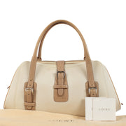 Loewe Ecru Canvas/Leather Vintage Satchel Bag