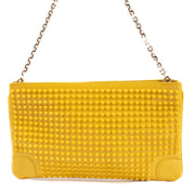 shop 100% authentic second hand Christian Louboutin Yellow Studded Loubiposh Chain Clutch on Labellov.com