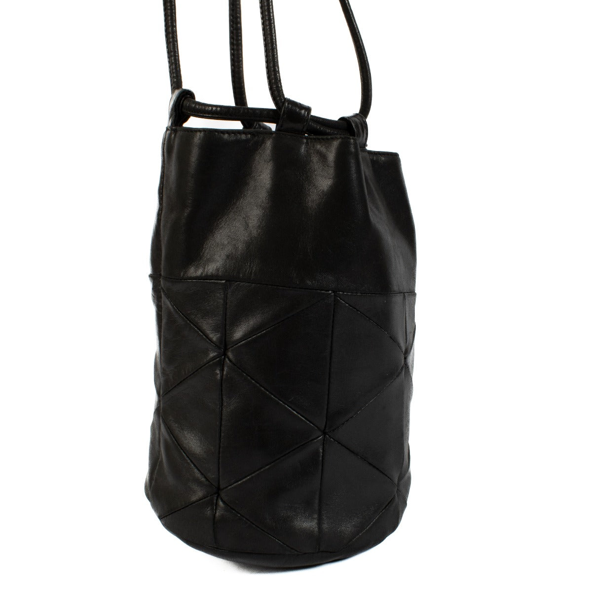 Shop 100% authentic Prada Black Leather Small Bucket Bag at Labellov.com.