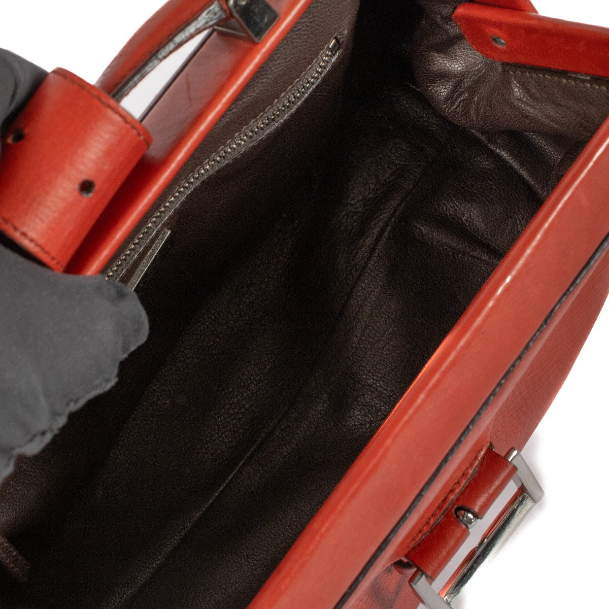 Shop 100% authentic Prada Red Leather Top handle Bag at Labellov.com.