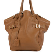 Saint Laurent Camel Deerskin Downtown Tote Bag