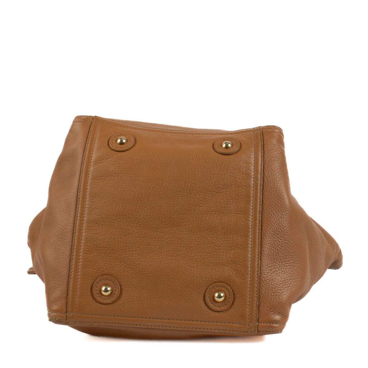 Saint Laurent Camel Deerskin Downtown Tote Bag