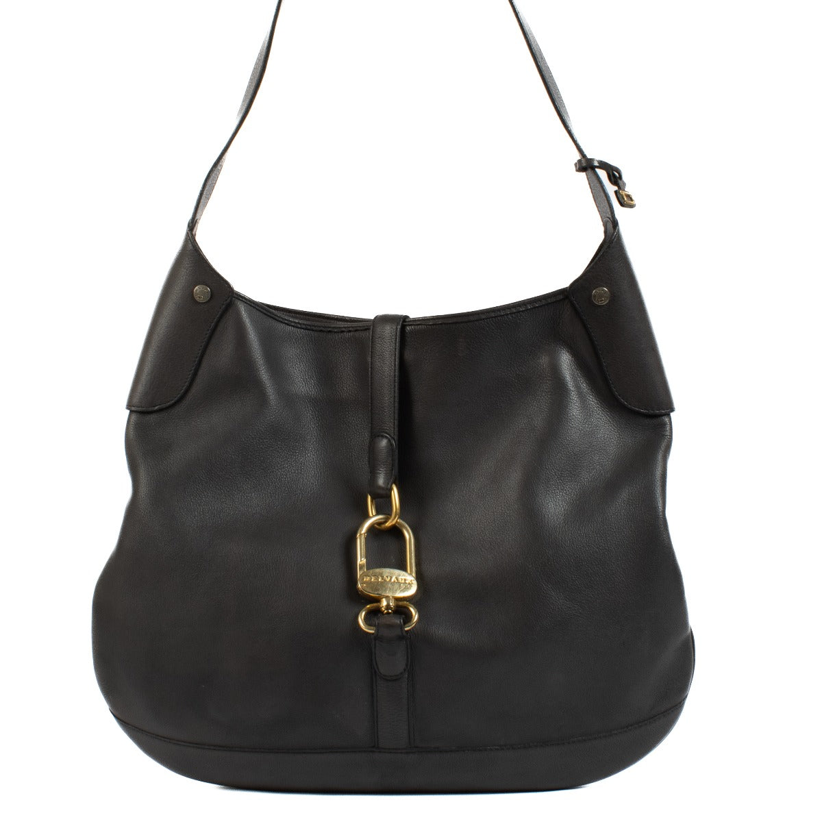 Shop safe online at Labellov in Antwerp, Brussels and Knokke this 100% authentic second hand Delvaux Blue Leather Yucca Crossbody Bag