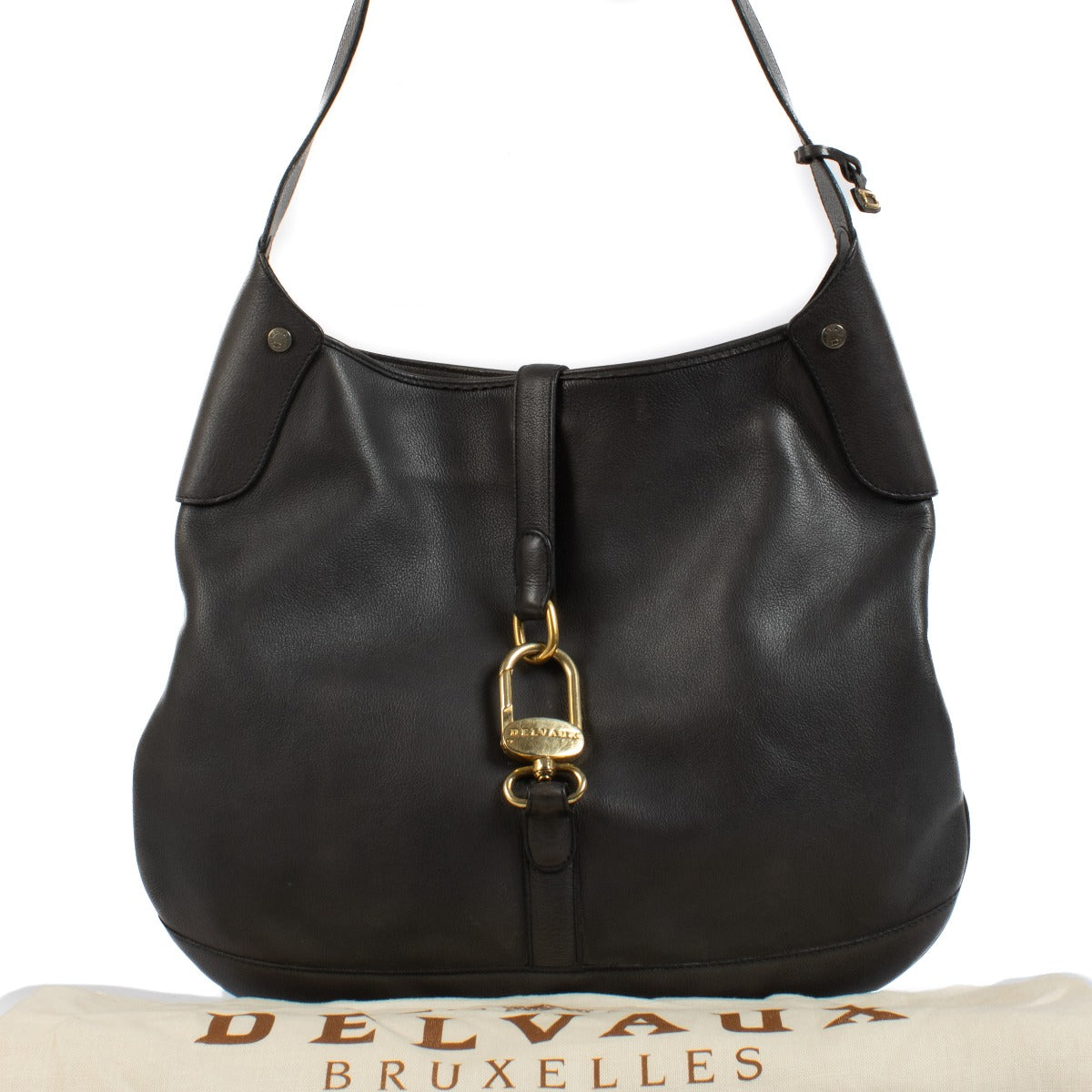 Shop safe online at Labellov in Antwerp, Brussels and Knokke this 100% authentic second hand Delvaux Blue Leather Crossbody Bag
