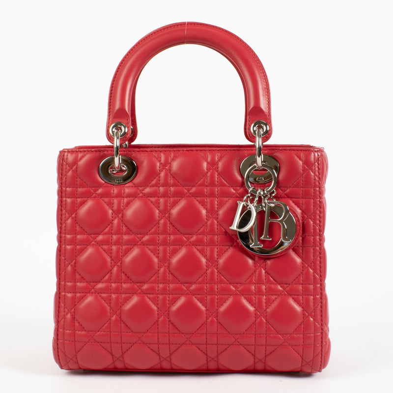 shop 100% authentic second hand Christian Dior Pink Medium Lady Dior Bag on Labellov.com