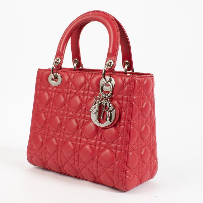 shop 100% authentic second hand Christian Dior Pink Medium Lady Dior Bag on Labellov.com