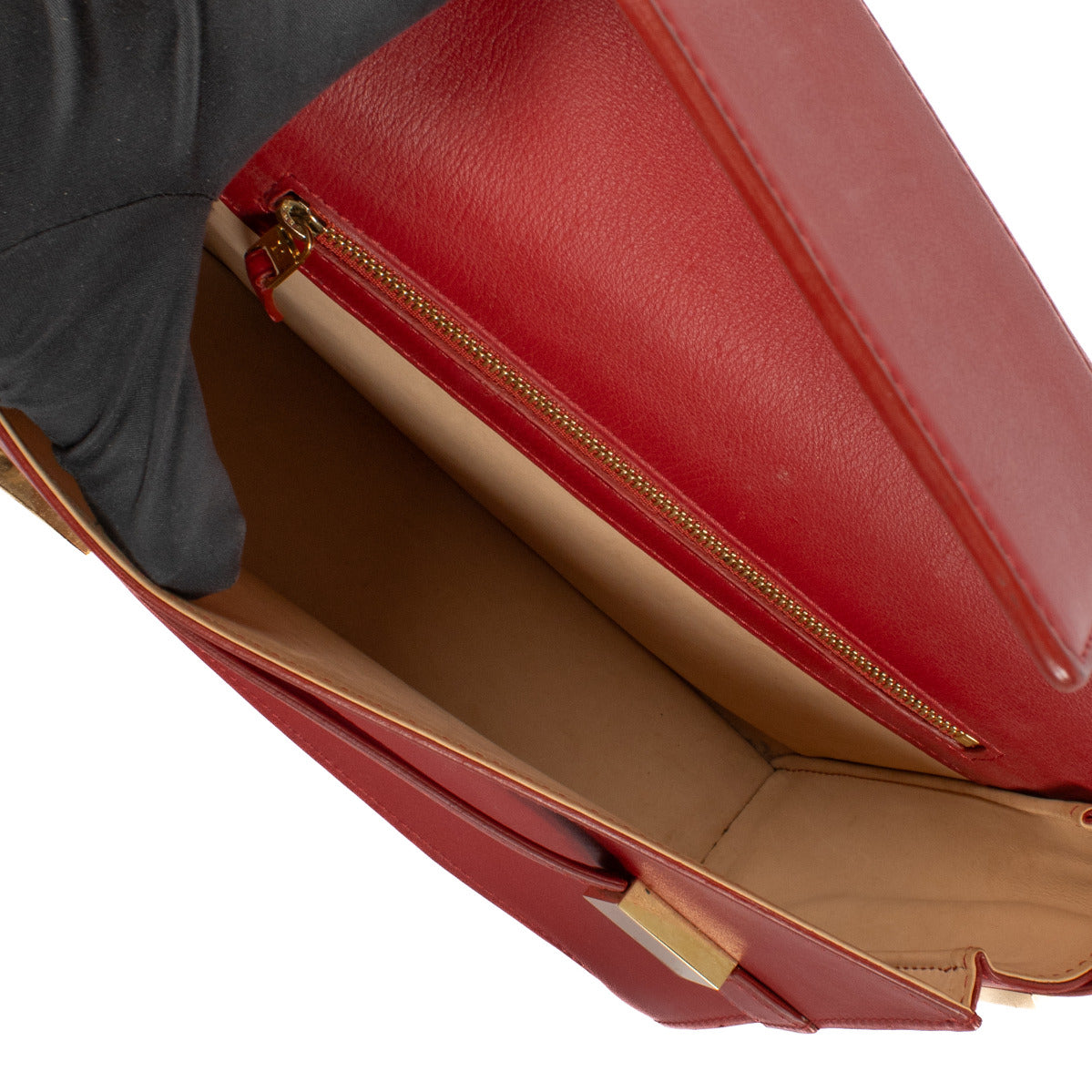 Delvaux Red Leather Madame Crossbody Bag