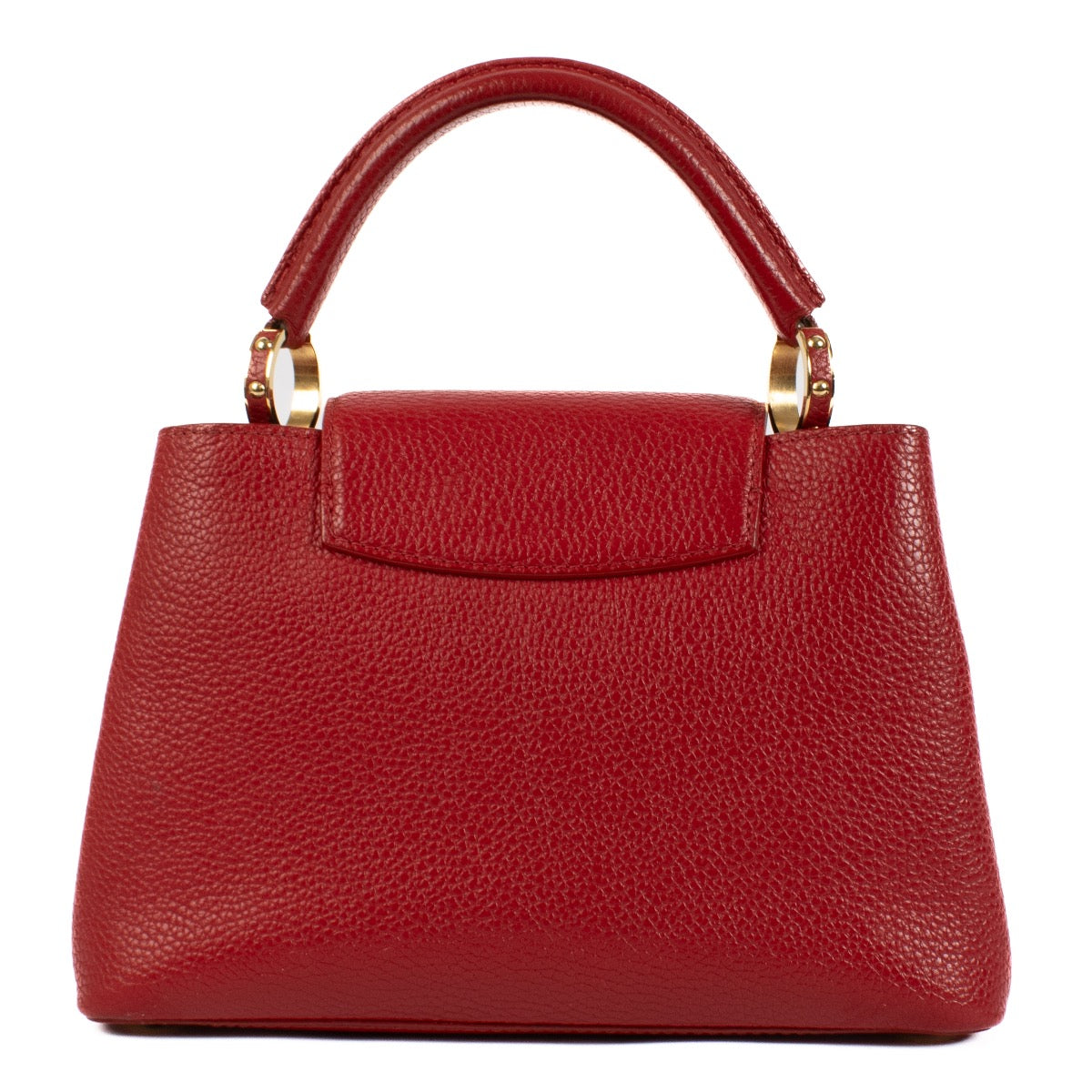 Shop safe online at Labellov in Antwerp, Brussels and Knokke this 100% authentic second hand Louis Vuitton Scarlet Red Capucines BB