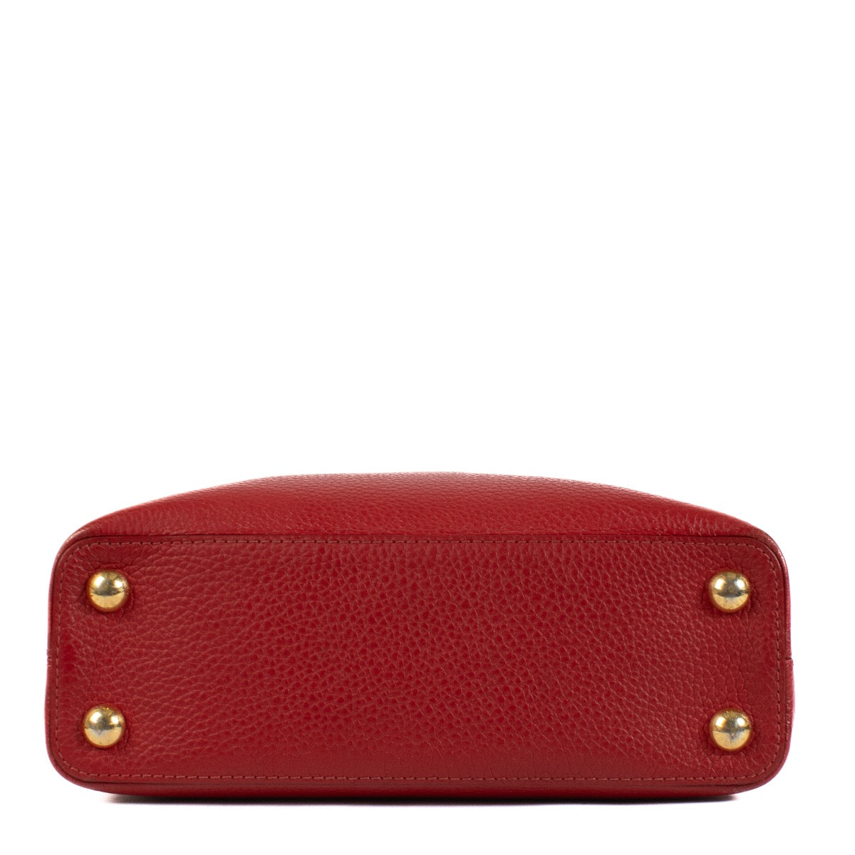 Shop safe online at Labellov in Antwerp, Brussels and Knokke this 100% authentic second hand Louis Vuitton Scarlet Red Capucines BB
