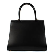 Shop 100% authentic Delvaux Black/Red Box Calf Leather Brillant MM Top Handle at Labellov.com.