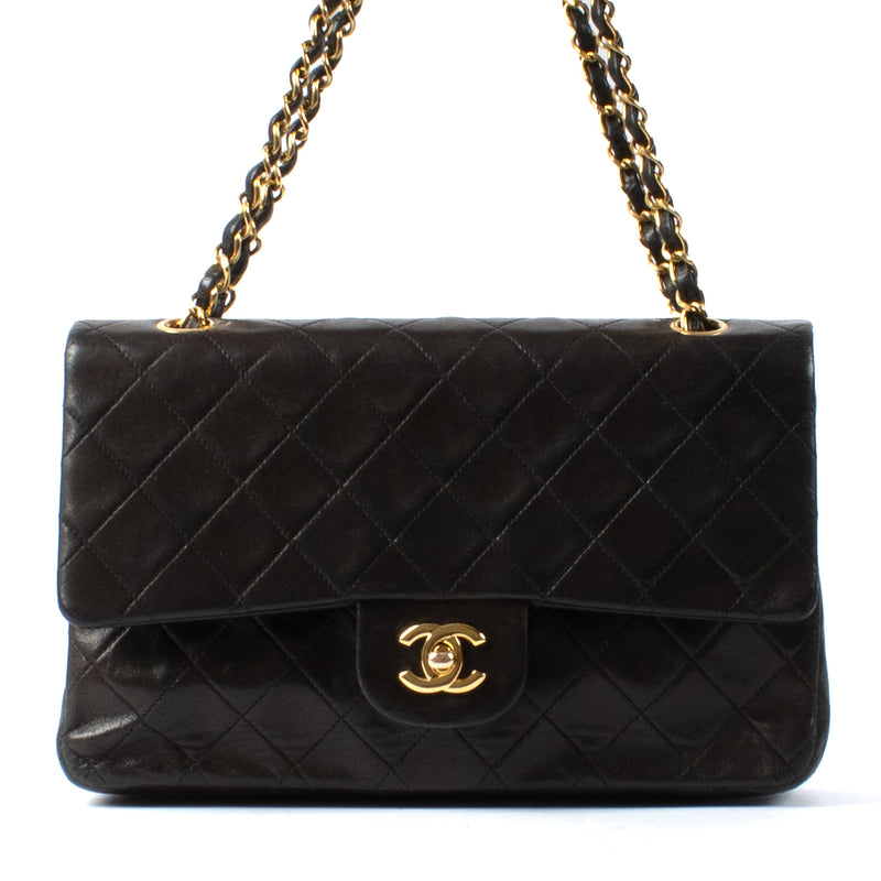 Chanel Black Lambskin Medium Classic Flap Bag
