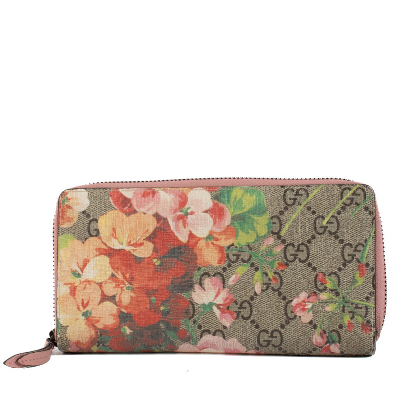 Gucci GG Blooms Long Zip Around Wallet