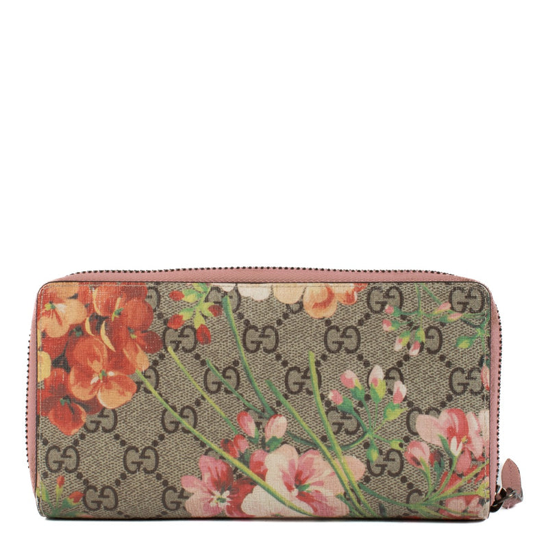 Gucci GG Blooms Long Zip Around Wallet