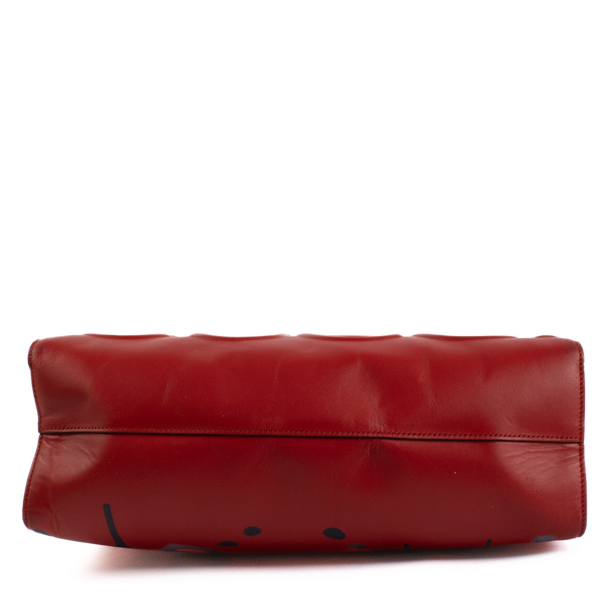 Shop safe online at Labellov in Antwerp and Knokke this 100% authentic second hand Gucci Red and Black Leather Graffiti Ghost Tote Crossbody Bag