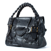 Valentino Metallic Blue Histoire Shoulder Bag
