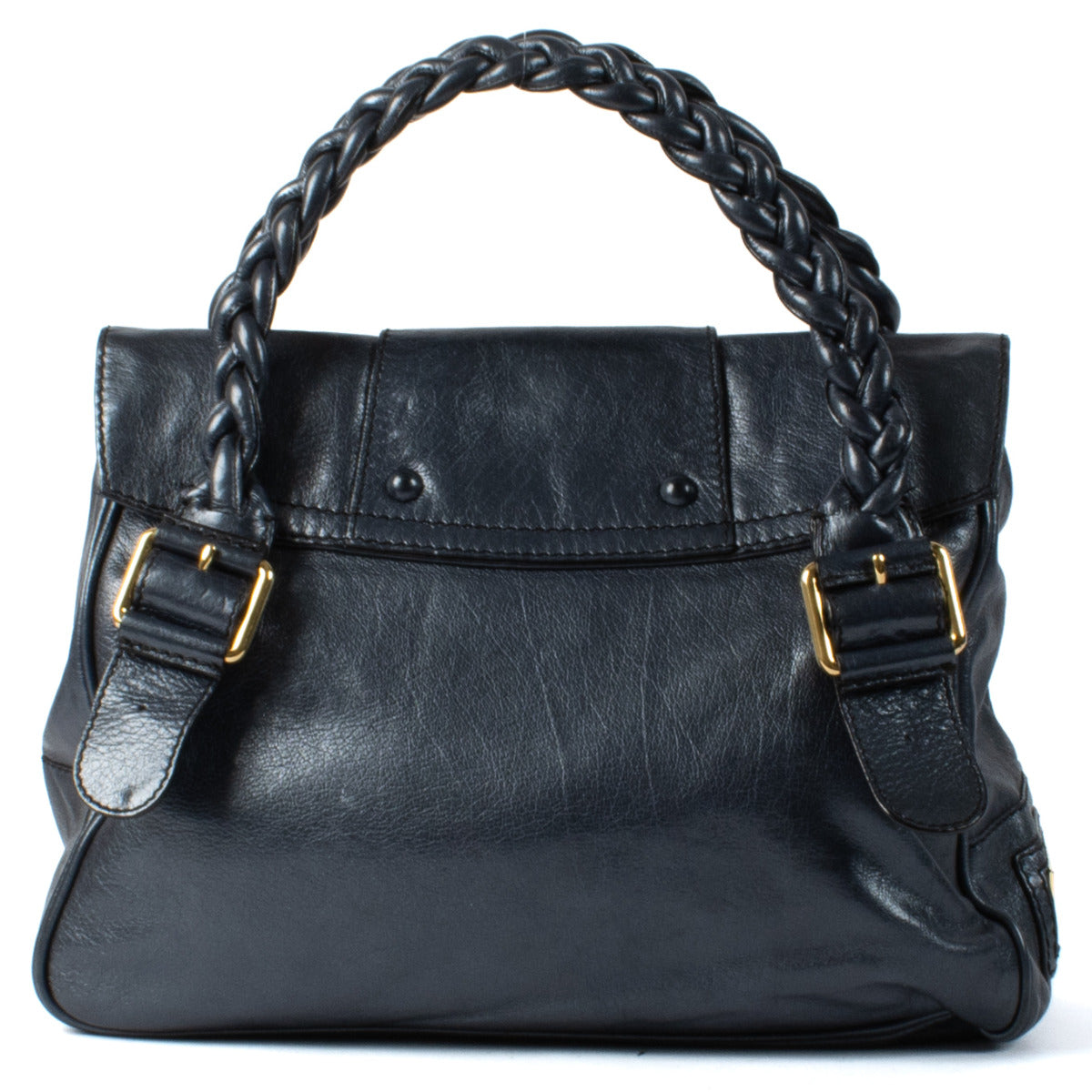 Valentino Garavani Metallic Blauwe Histoire Handtas