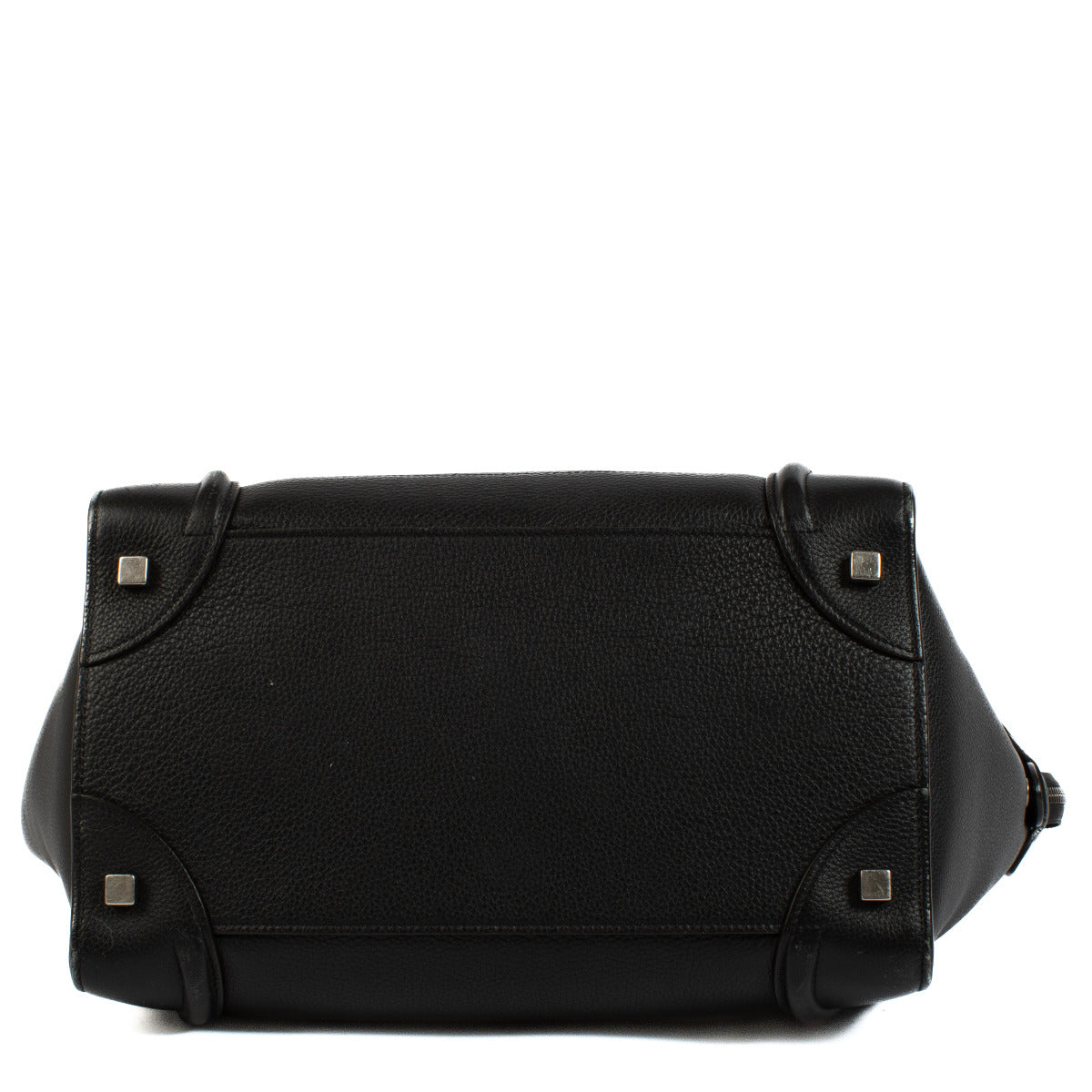 Celine Black Drummed Leather Medium Luggage Bag