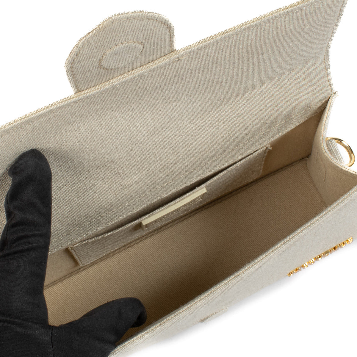 Sac Le Grand Bambino Jacquemus en toile gris-beige clair