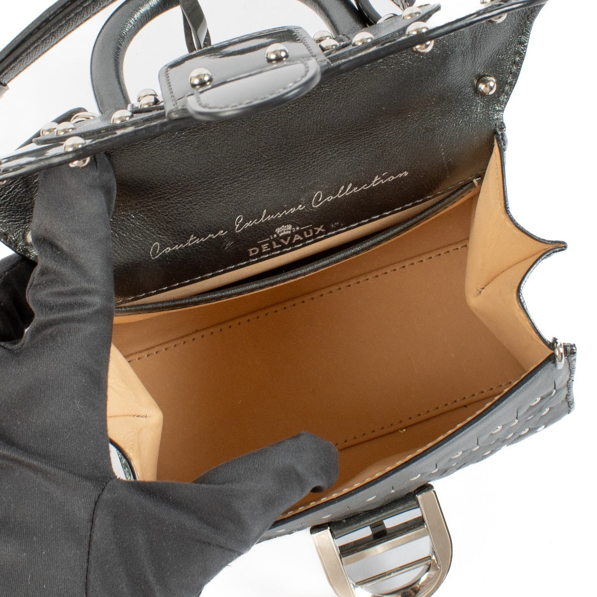 Shop 100% authentic Delvaux Couture Exclusive Collection Brillant Iron Shield Bag at Labellov.com.