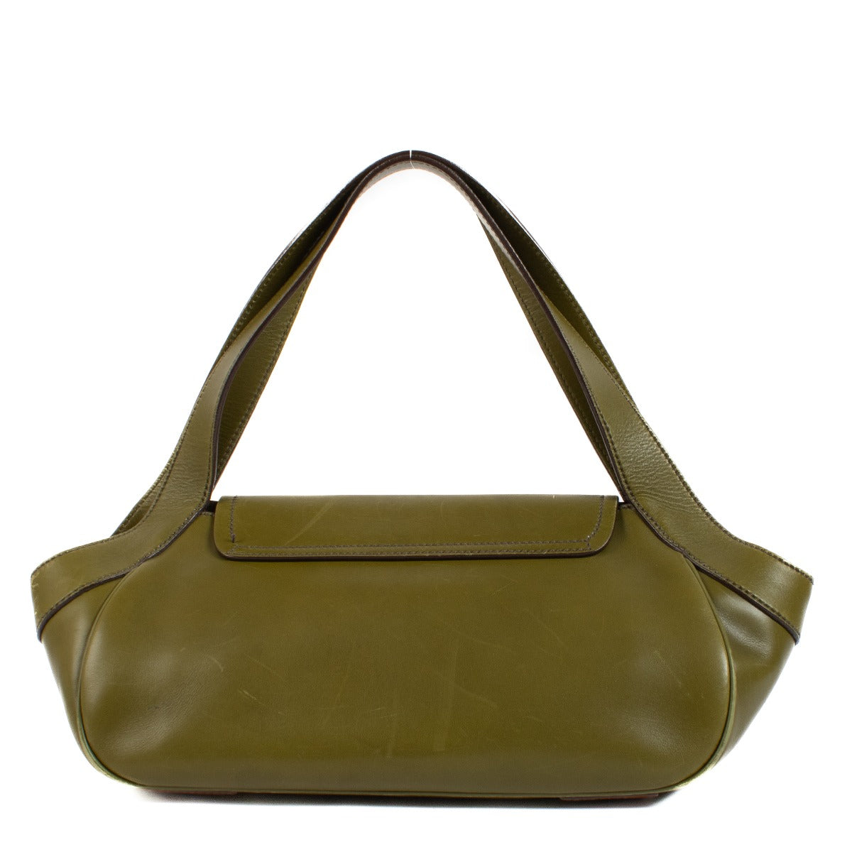 Shop 100% authentic Prada Kaki Leather Shoulder Bag at Labellov.com.