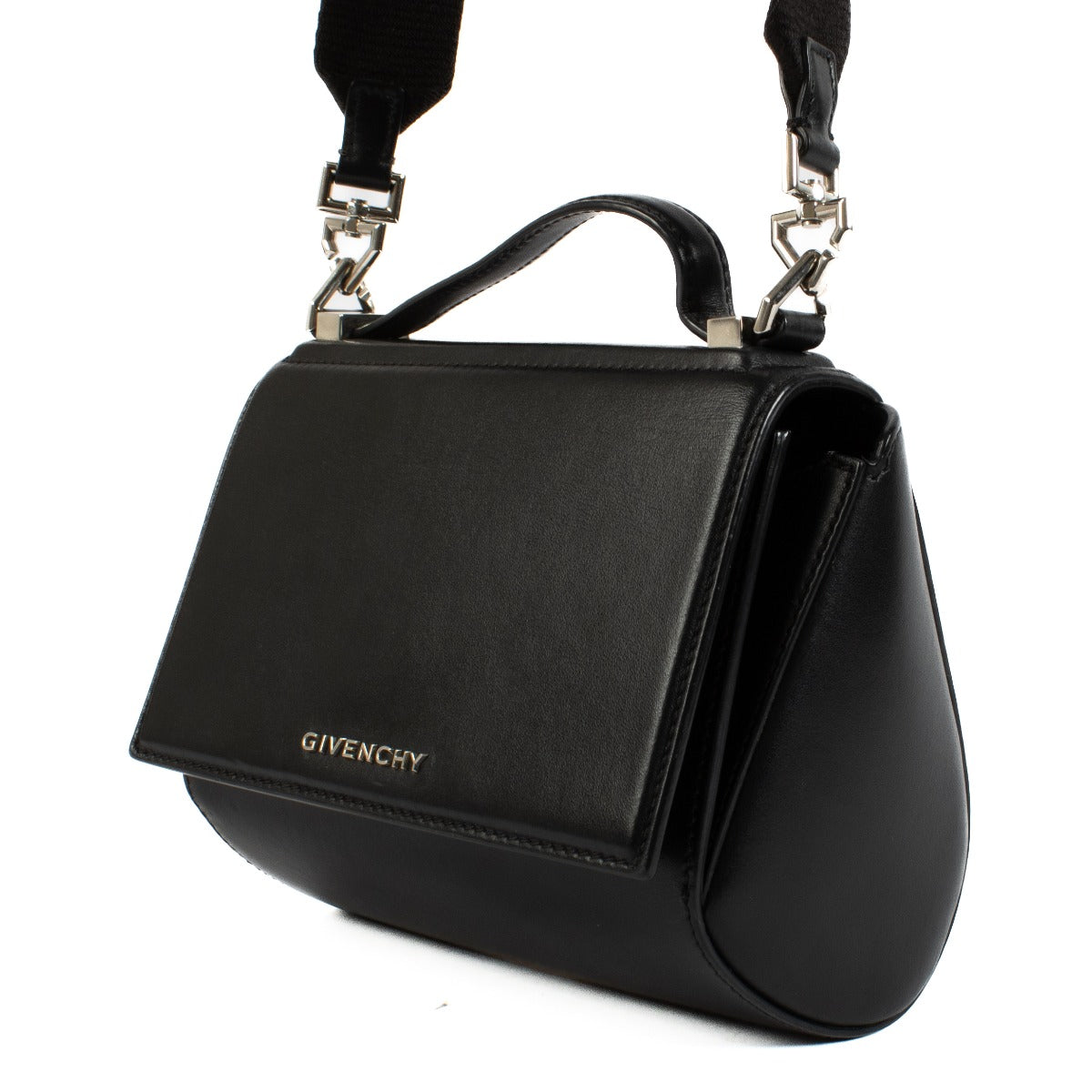Shop 100% authentic Givenchy Black Leather Mini Pandora Box Crossbody Bag at Labellov.com.