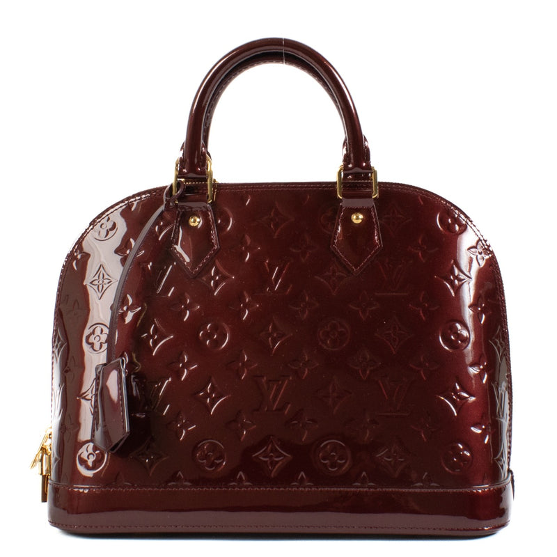 Louis Vuitton Amarante Monogram Vernis Alma PM for the best price at Labellov secondhand luxury in Antwerp, Brussels and Knokke. Buy and sell your preloved and new designer bags.