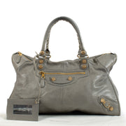 Shop authentic second hand Balenciaga Grey Classic City Giant 21 Work Handbag at Labellov