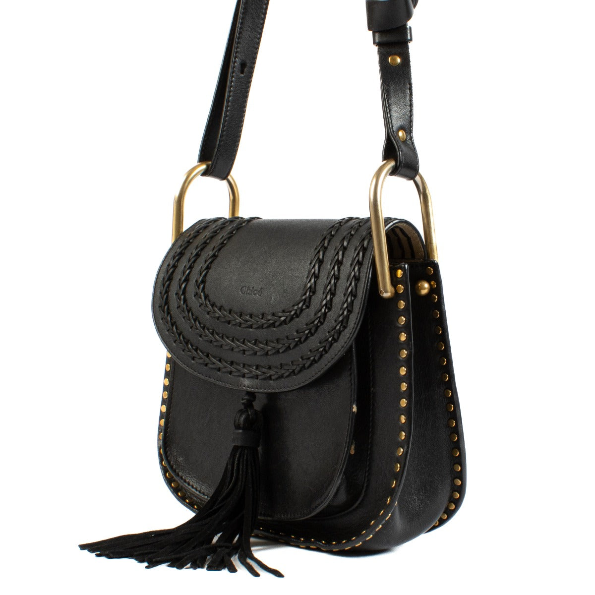 Chloé Zwarte Leren Hudson Kleine Crossbodytas
