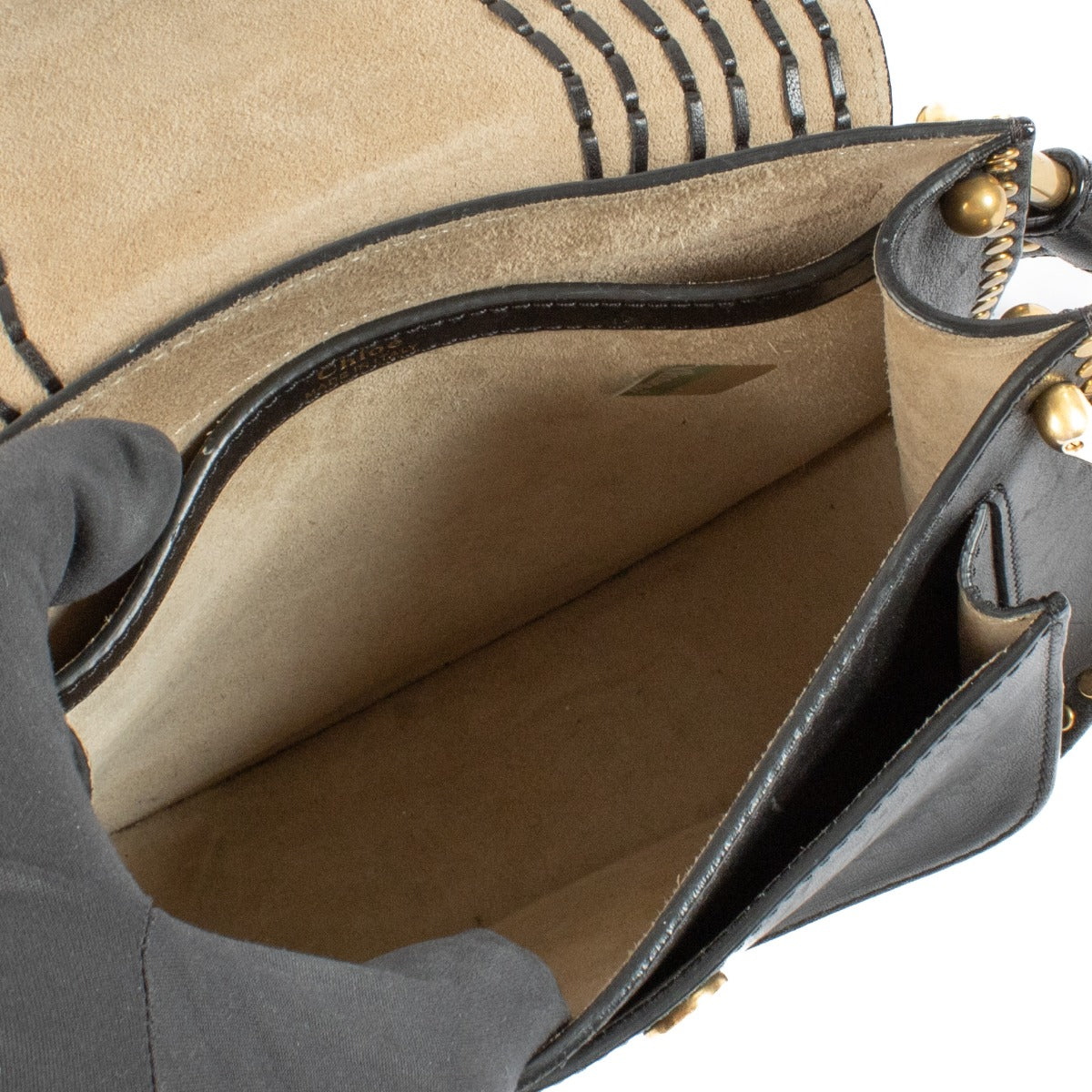 Chloé Zwarte Leren Hudson Kleine Crossbodytas