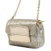 Shop 100% authentic secondhand Jimmy Choo Gold Rebel Glitter Mini Crossbody Bag online on Labellov.com