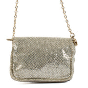 Shop 100% authentic secondhand Jimmy Choo Gold Rebel Glitter Mini Crossbody Bag online on Labellov.com