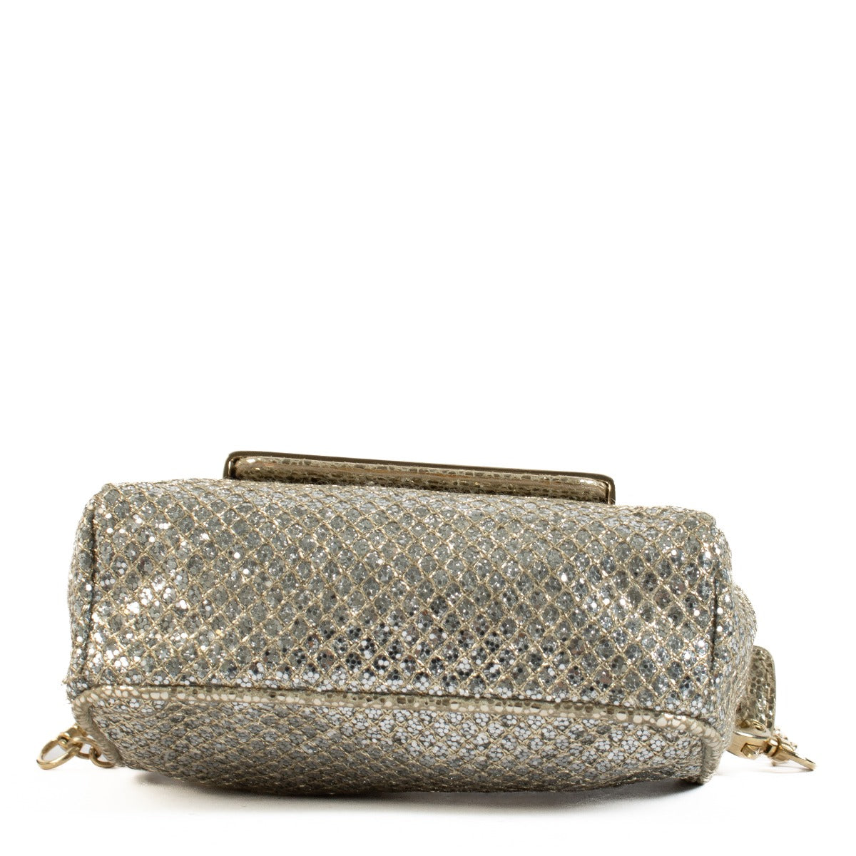 Shop 100% authentic secondhand Jimmy Choo Gold Rebel Glitter Mini Crossbody Bag online on Labellov.com